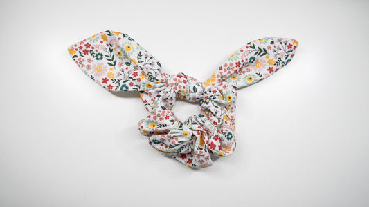 Wild(flower) Child White Scrunchie