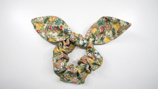 Wild(flower) Child Green Scrunchie